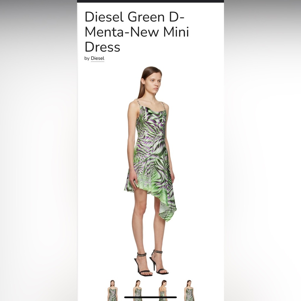 Diesel Vibrant Green and Purple fairy dress NWOTS - Picture 7 of 8